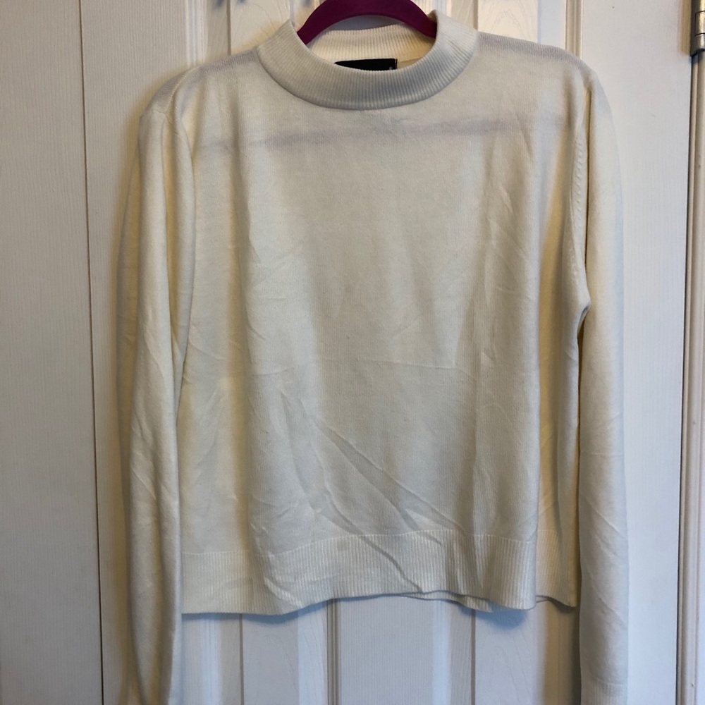 Ivory Sag Harbor Cropped Mock Neck